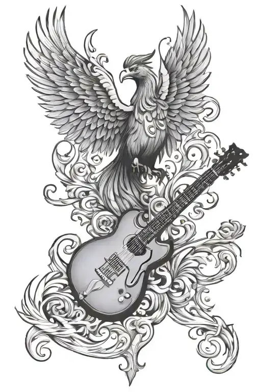 Phoenix With Acoustic Guitar Merging