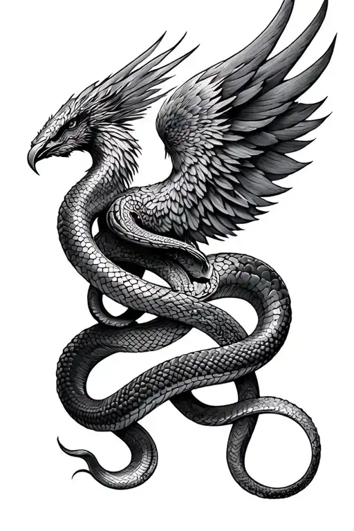 Phoenix And Snake Wrapped