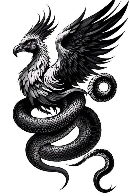 Phoenix And Snake Wrapped