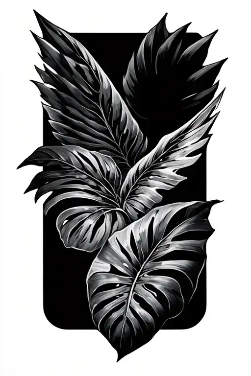 Libel But The Wings Are The Leaves Of A Monstera Plant