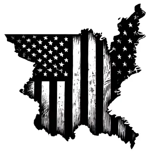 American Flag Ripped Torn Clothing
