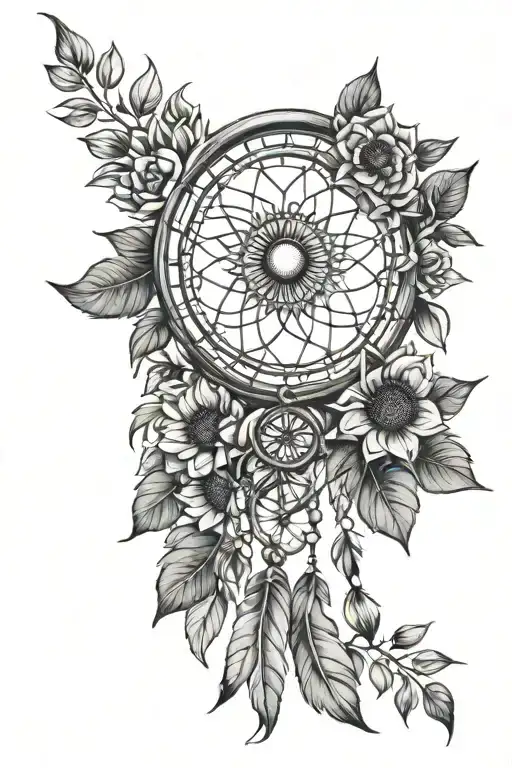 Dream Catcher And Sunflowers