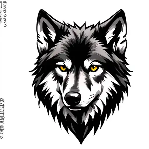 Black Wolf Head