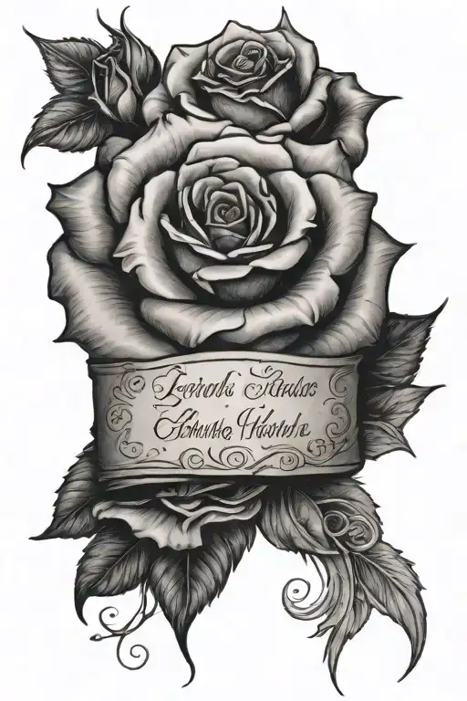 I Was A Name With A Rose Around It Leading It Up With A Bible Verse Down The Forearm
