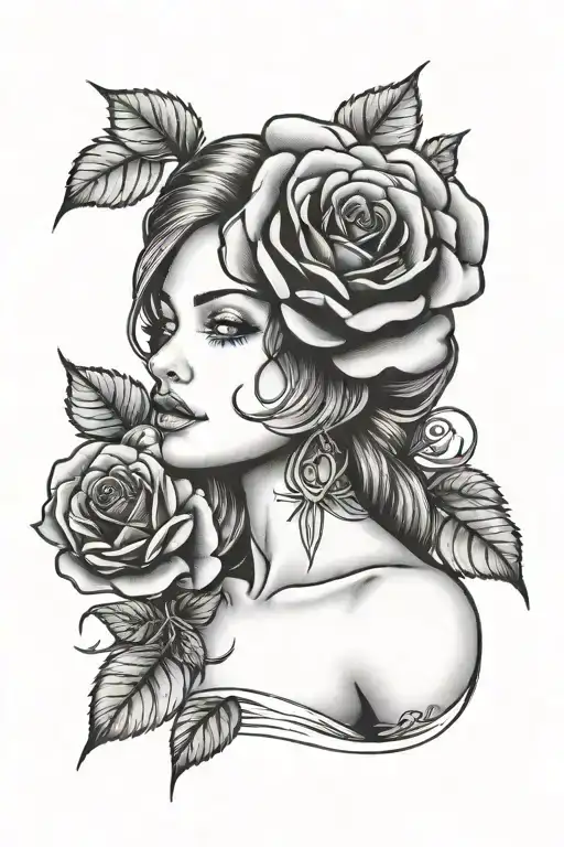 Nicole With A Rose Around It