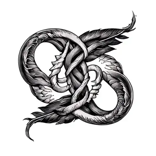 Gemini Zodiac Sign Intertwined