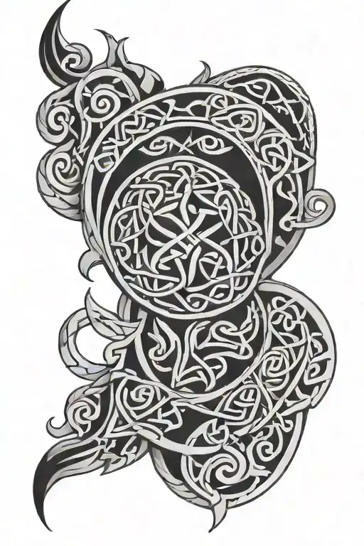 Low Sleeve Tribal Celtic Tattoo Design