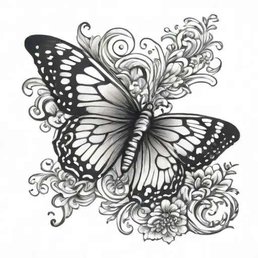 Number 13 19 Butterfly