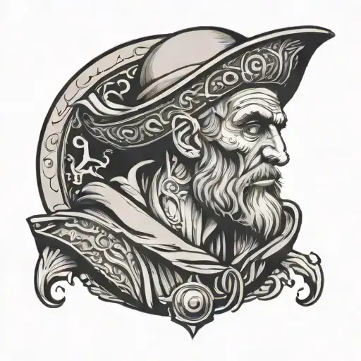 Ferryman Charon Neo Traditional Style Portrait