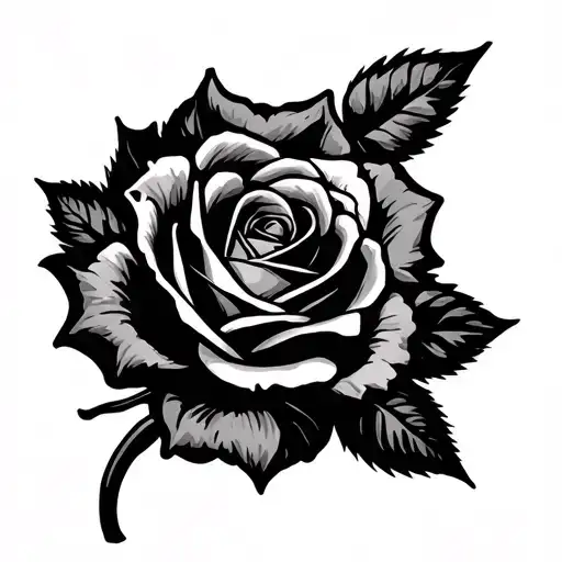 Name Wyatt And A Rose Flower