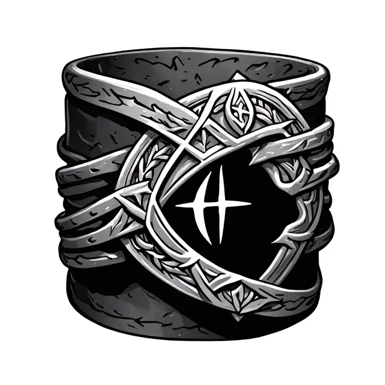 Viking Bracelet With Vegvisir Symbol