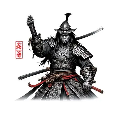 Coverup Japanese Samurai Warrior