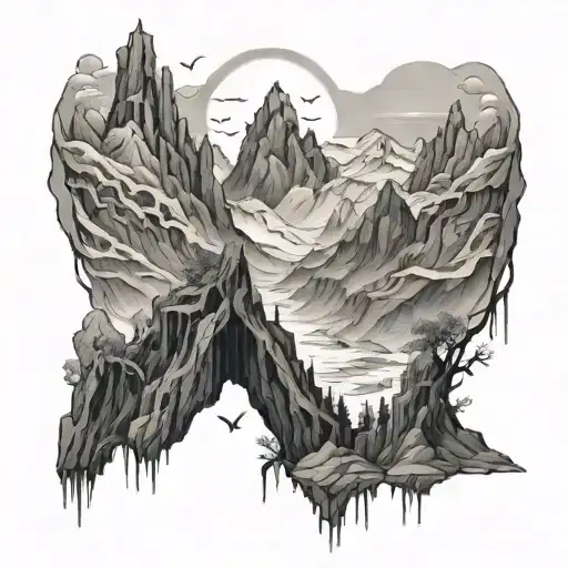 Frozen Mountains Backround Gate Of Demons