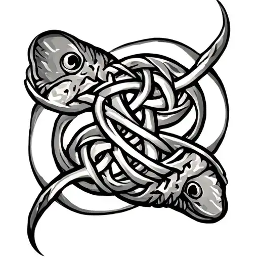 Celtic Trout Knot Design Incorporating