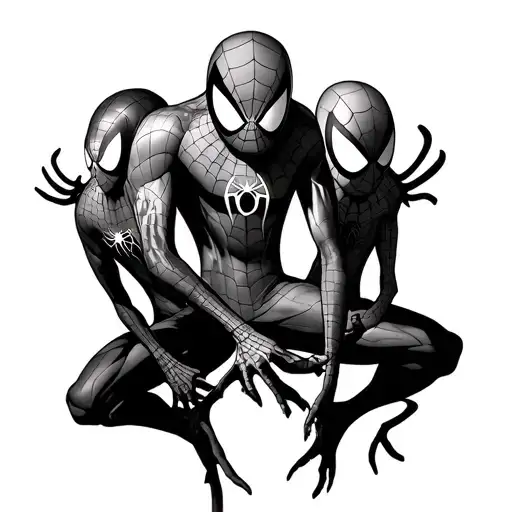 Can You Design A Tattoo That Resembles The Three Spidermans From The Movies