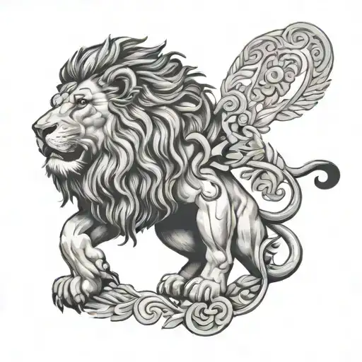 Lion And Greek Gods