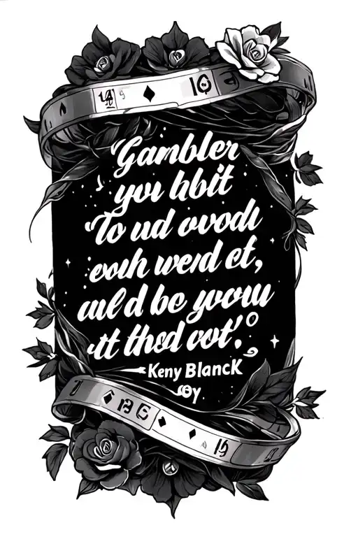 Quote From The Song The Gambler Lyrics By Kenny
