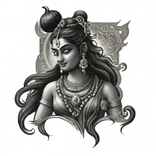 Half Shiva Half Parvathi