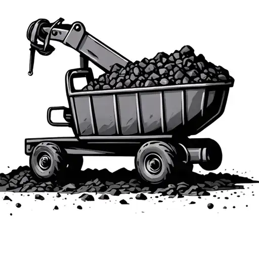 Coal Mining Cart Filled