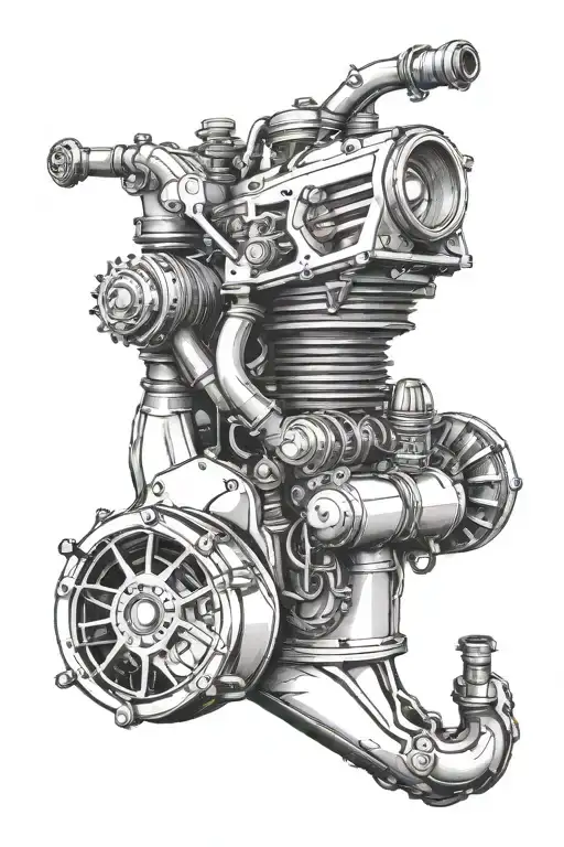 Forearm Tattoo Inspiration Of 2Stroke Engine