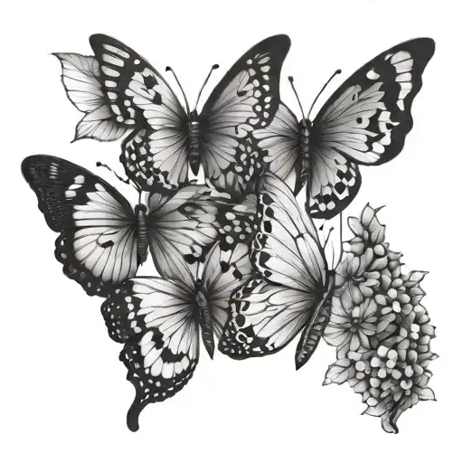 Fine Lines With Butterflies