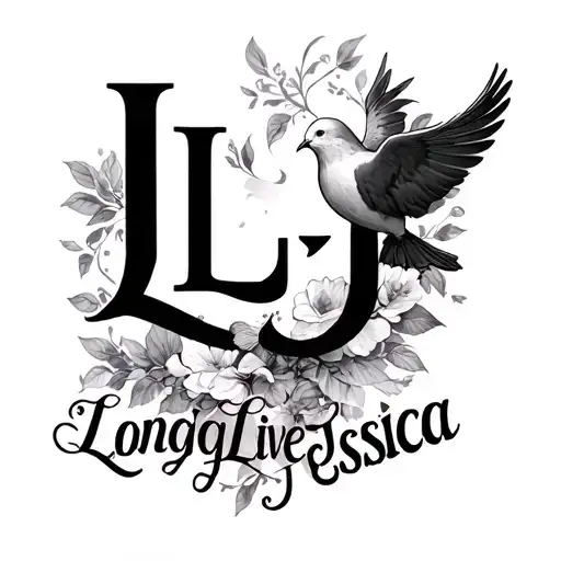 Llj Which Means Longlivejessica With A Little Dove On The Right Corner Of The J