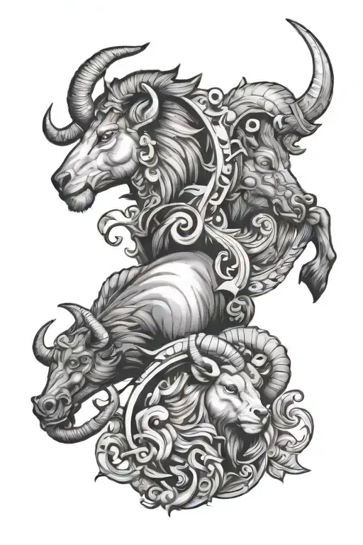 Zodiac Sign Capricorn Leo Taurus Combined Together