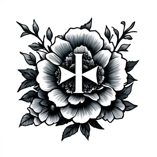 Rammstein Logo With Flowers