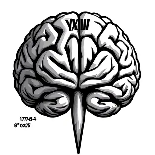 Brain Aneurysm Symbol With Roman Numerals 9-17-84 8-05-25