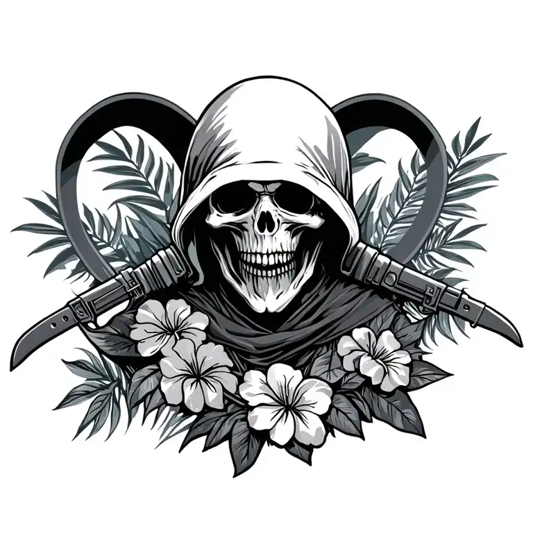 Tactical Grim Reaper With Hawaiian