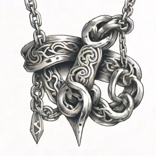 Bicep Chain With Hanging Pendant