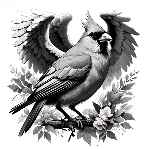 Cardinal With Angel Wings