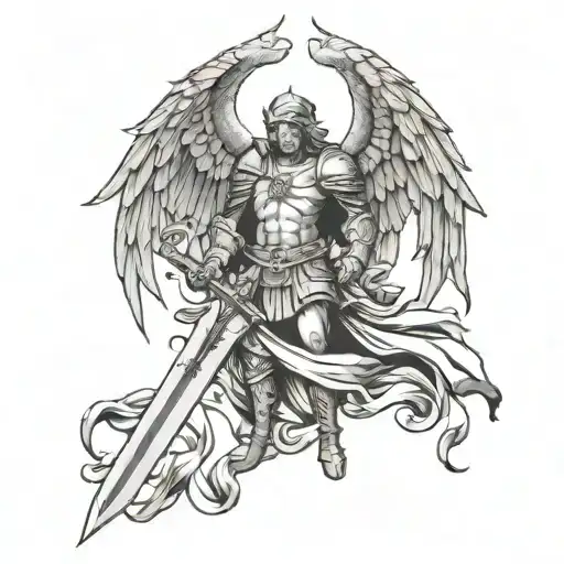 Saint Michael Swords Laid
