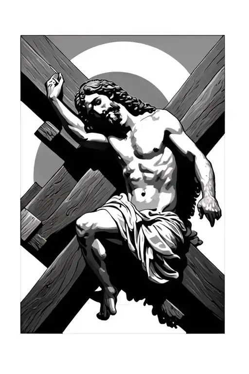 Jesus On Cross Surrounded