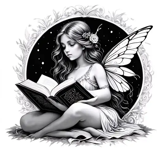 Fairy Reading A Book