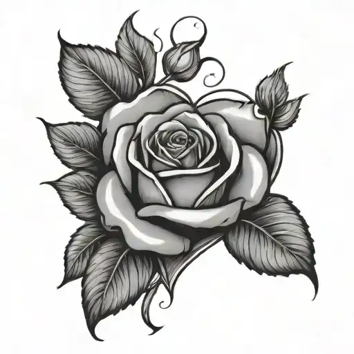 Heart And Rose Growing