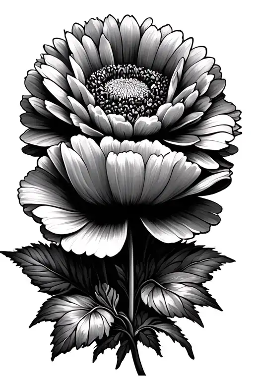 Poppy And Chrysanthemum