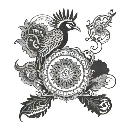 Indian Map Like A Peacock