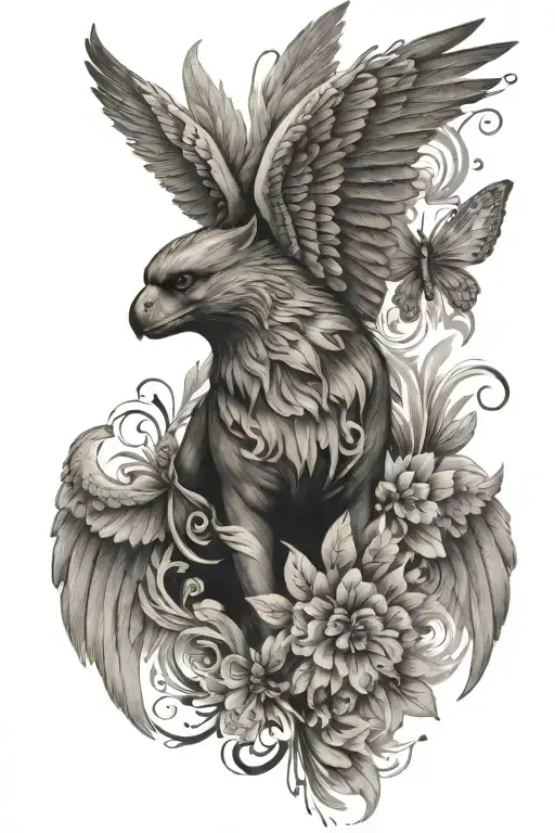 Paw Prints And Wings Flying