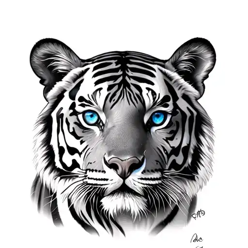 Bengal Tiger Blue Eyes