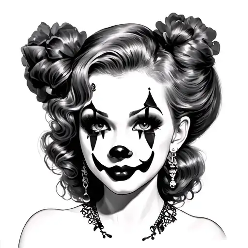 Pinup Clown Girl