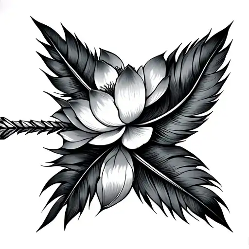 Arrow Umalome With Lotus Feather Flights