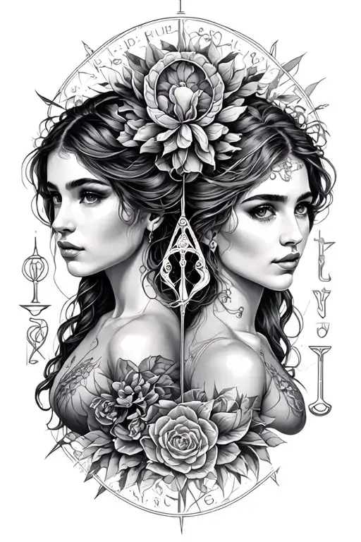 Gemini Twins With Cancer And Libra Zodiacs Mixed Together