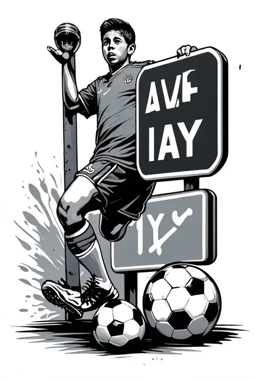 Soccer And Child Hood With My Street Sign Gift Ave