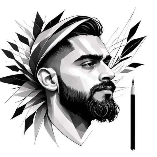 Geometric Tattoo Like Virat