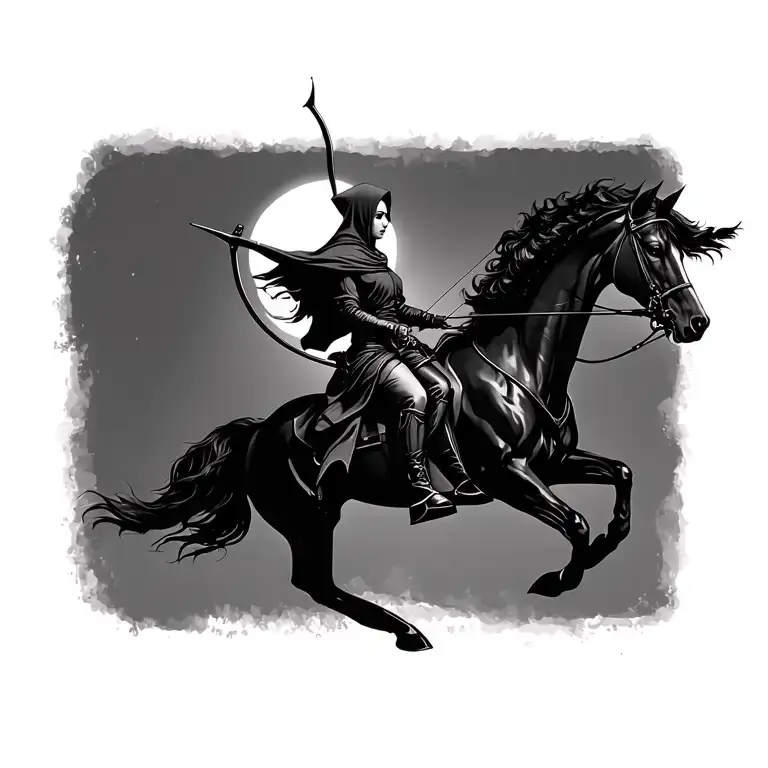 Sagittarius Archer Riding Hood And The Woolf