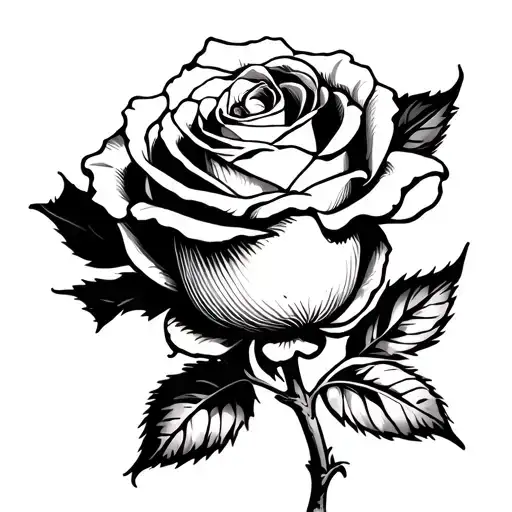 Rose Simple Lines But Replace The Lines With Words