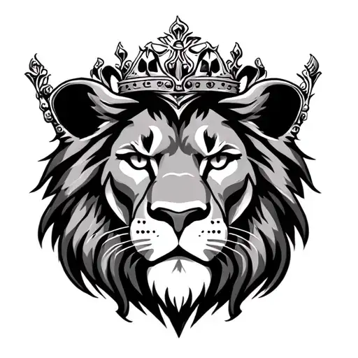 Crowned Lion Face