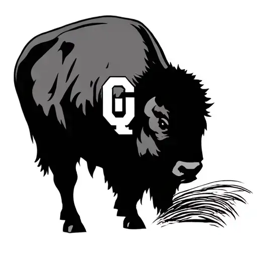 Buffalo Silhouette Filled By Ou Sooners