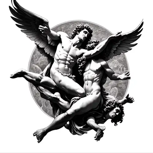 Dionysus And Icarus Falling